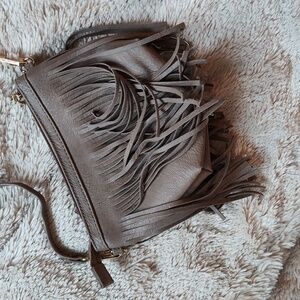 Fringe Crossbody Bag - Fashion Puzzle Long Handle Messenger/ Crossbody Style